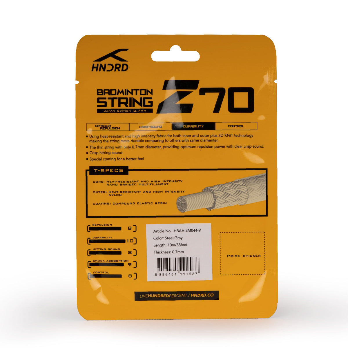 Hundred 70 Z Badminton String HBAA-2M044-9 String (Packs) Hundred