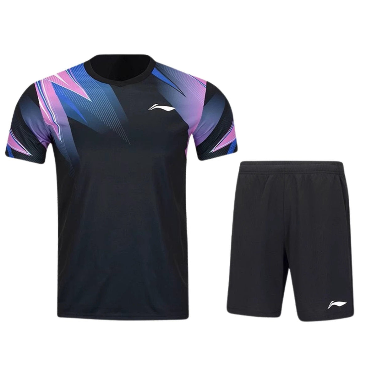 Li-Ning Unisex Badminton Competition Set (Black) - AATV011 Clothing Li-Ning