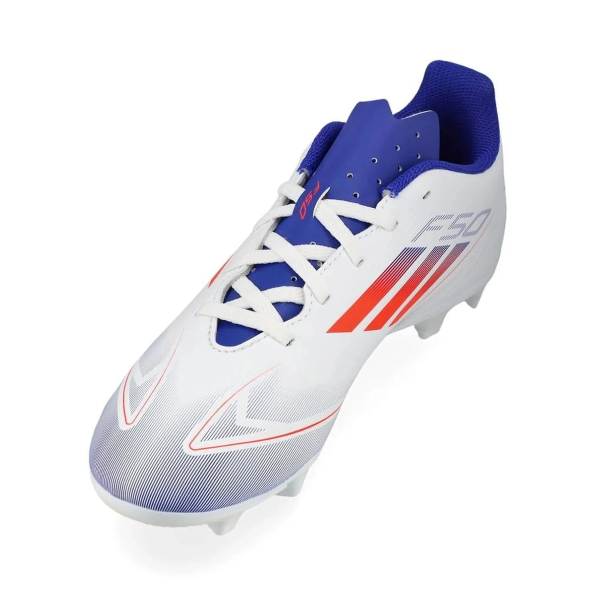 Adidas F50 Club FxG Football Boots Junior - White Clearance Adidas