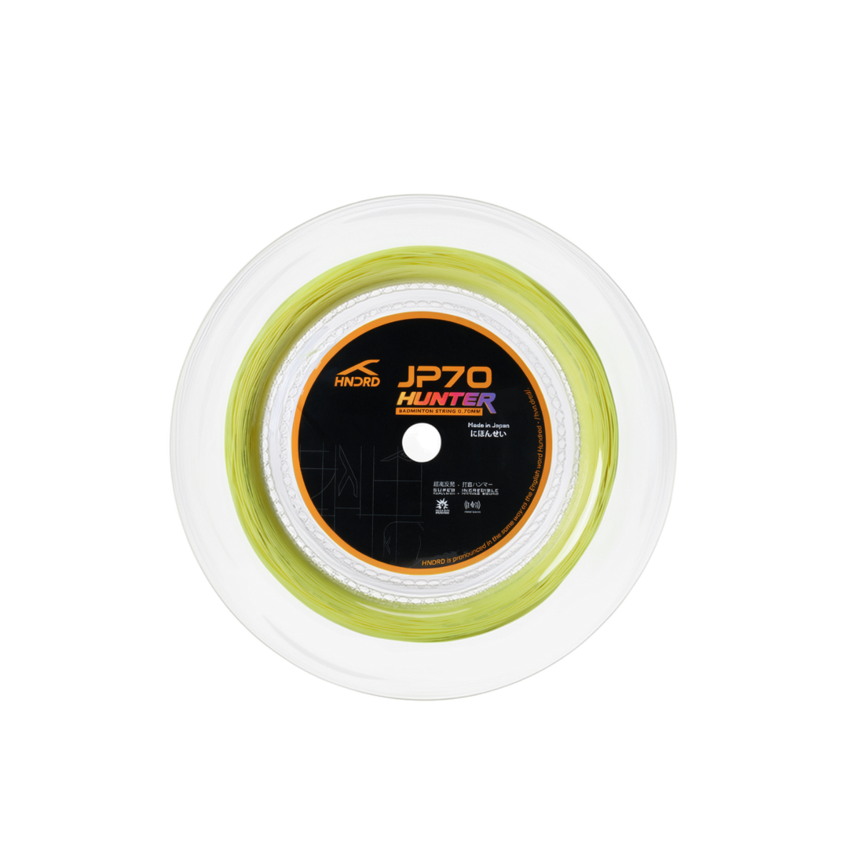 Hundred JP70 Hunter Badminton String Reel (200m) - Sorbet Lime Sorbet Lime 200 m String (Reel) Hundred