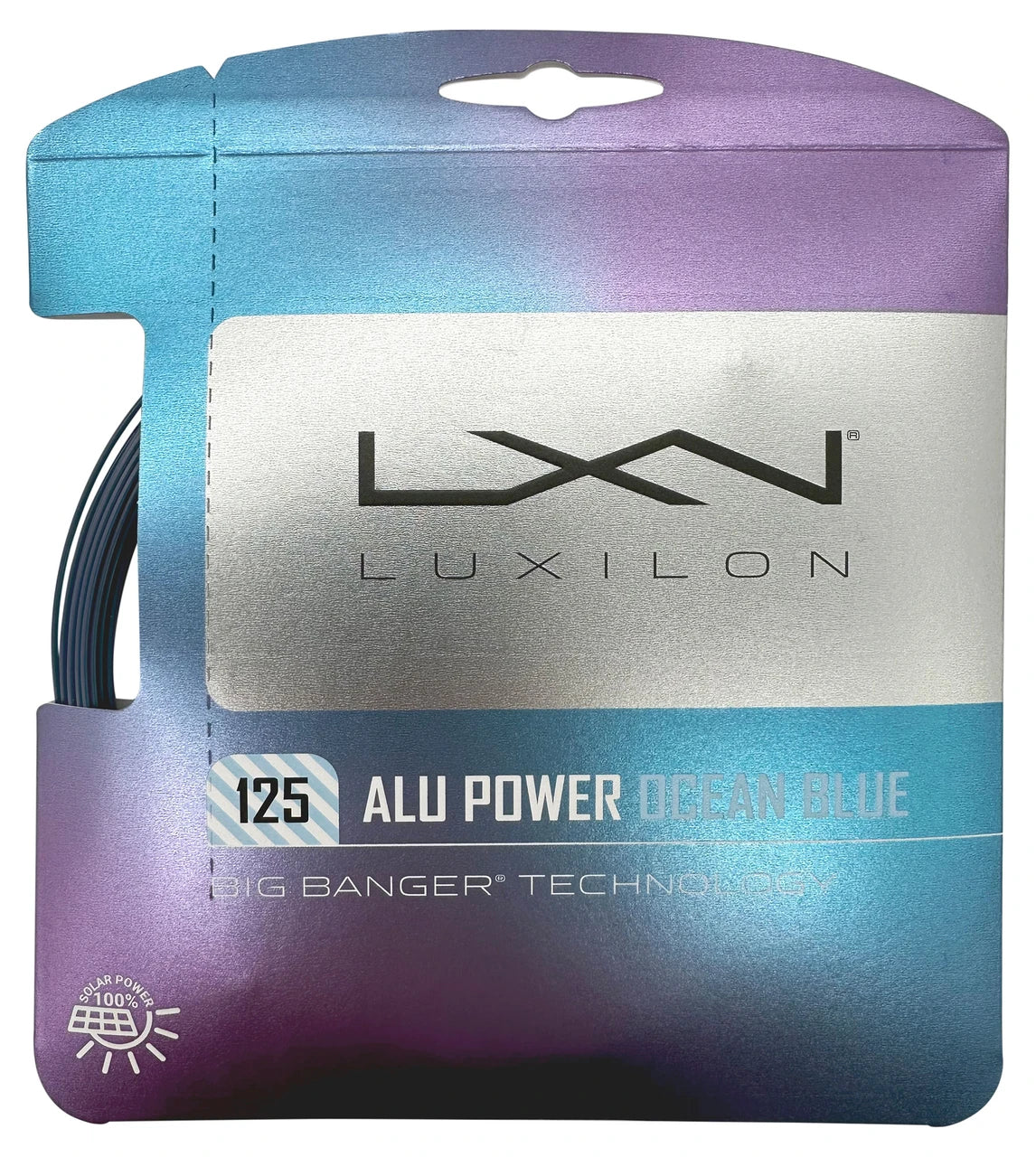 Luxilon Big Banger Alu Power 1.25mm Tennis String Set - Silver/Ocean Blue/Lime Ocean Blue 12m Set String (Packs) Luxilon