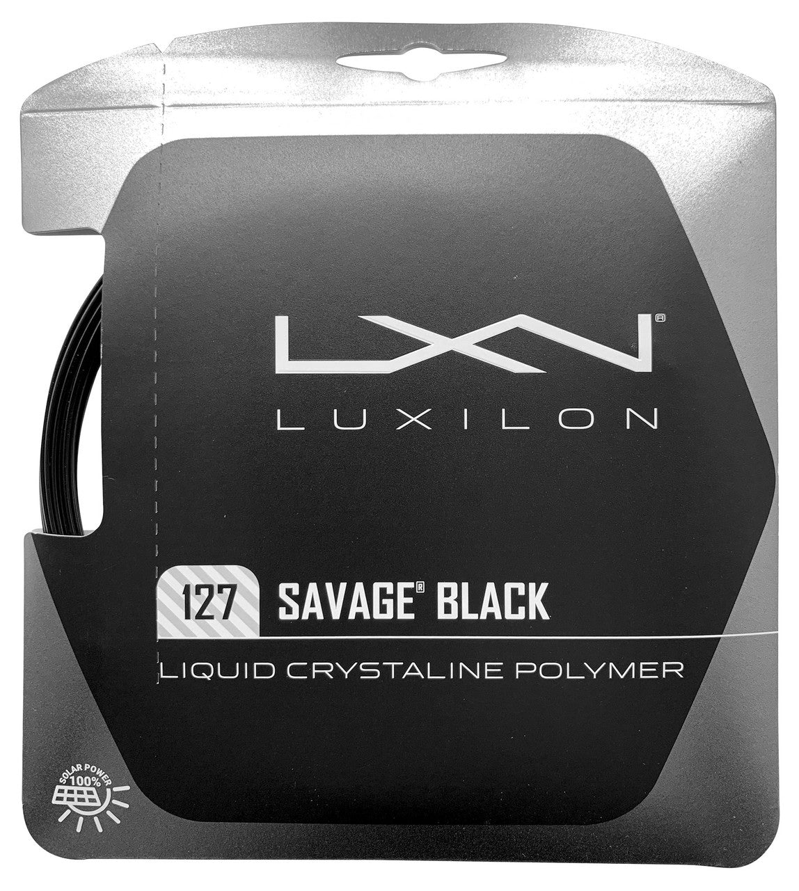 Luxilon Savage Black 16 1.27mm Tennis String Set Black