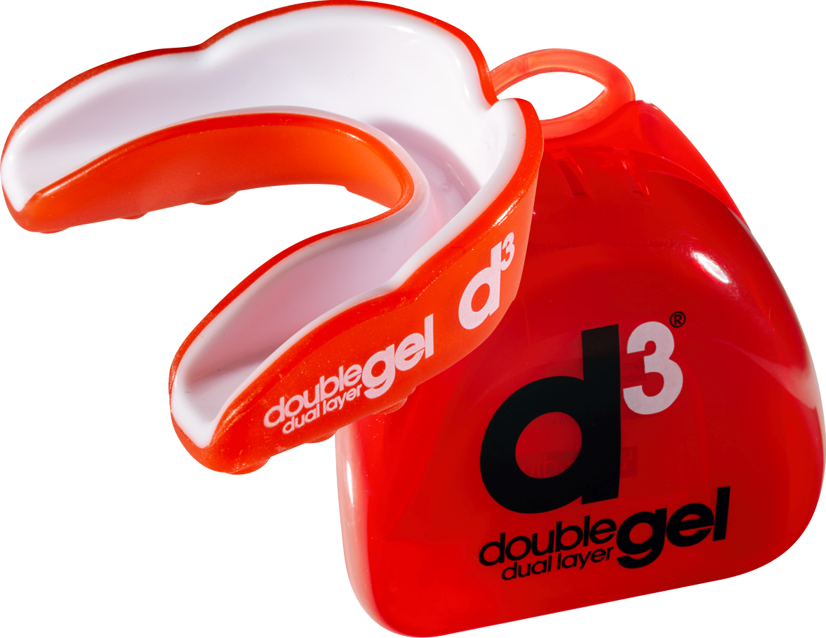D3 Double Gel Mouthguard RED WHITE Accessories D3
