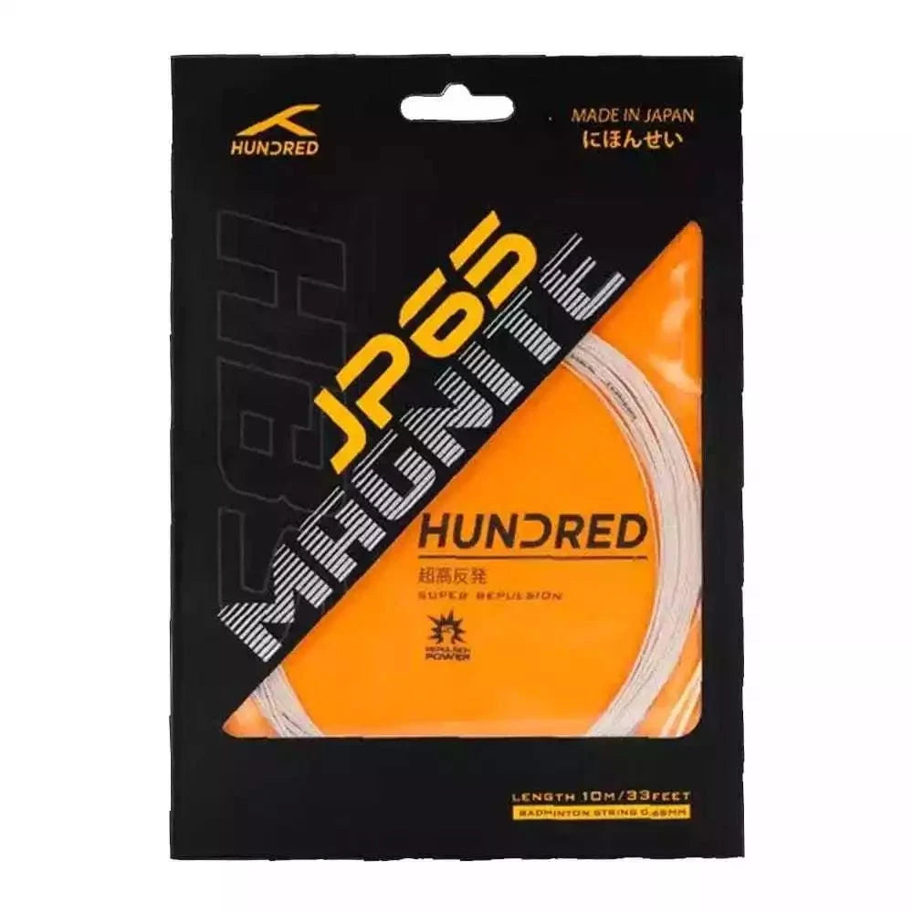 Hundred JP65 Magnite Badminton String Set - Ice White Ice White 10m Set String (Packs) Hundred