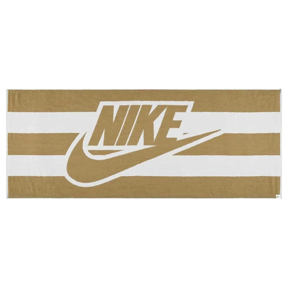 Nike Club Pool Towel AOJ - Beige/White Beige White One Size Clothing Nike