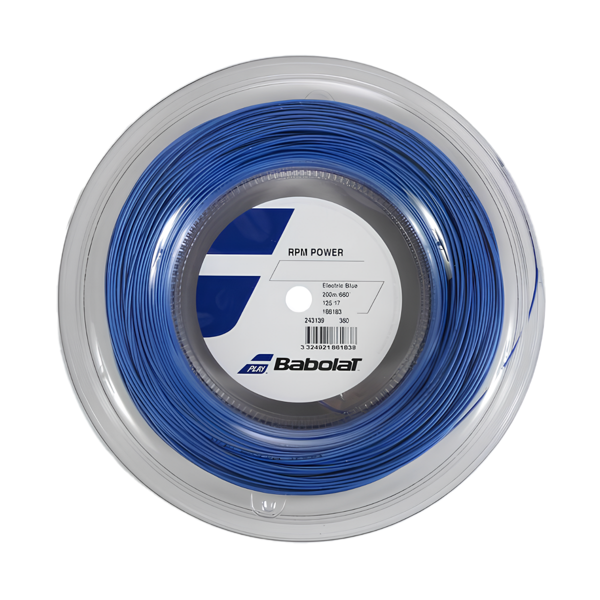 Babolat RPM Power 1.25mm Tennis String Reel - Elec Electric Blue String (Reel) Babolat