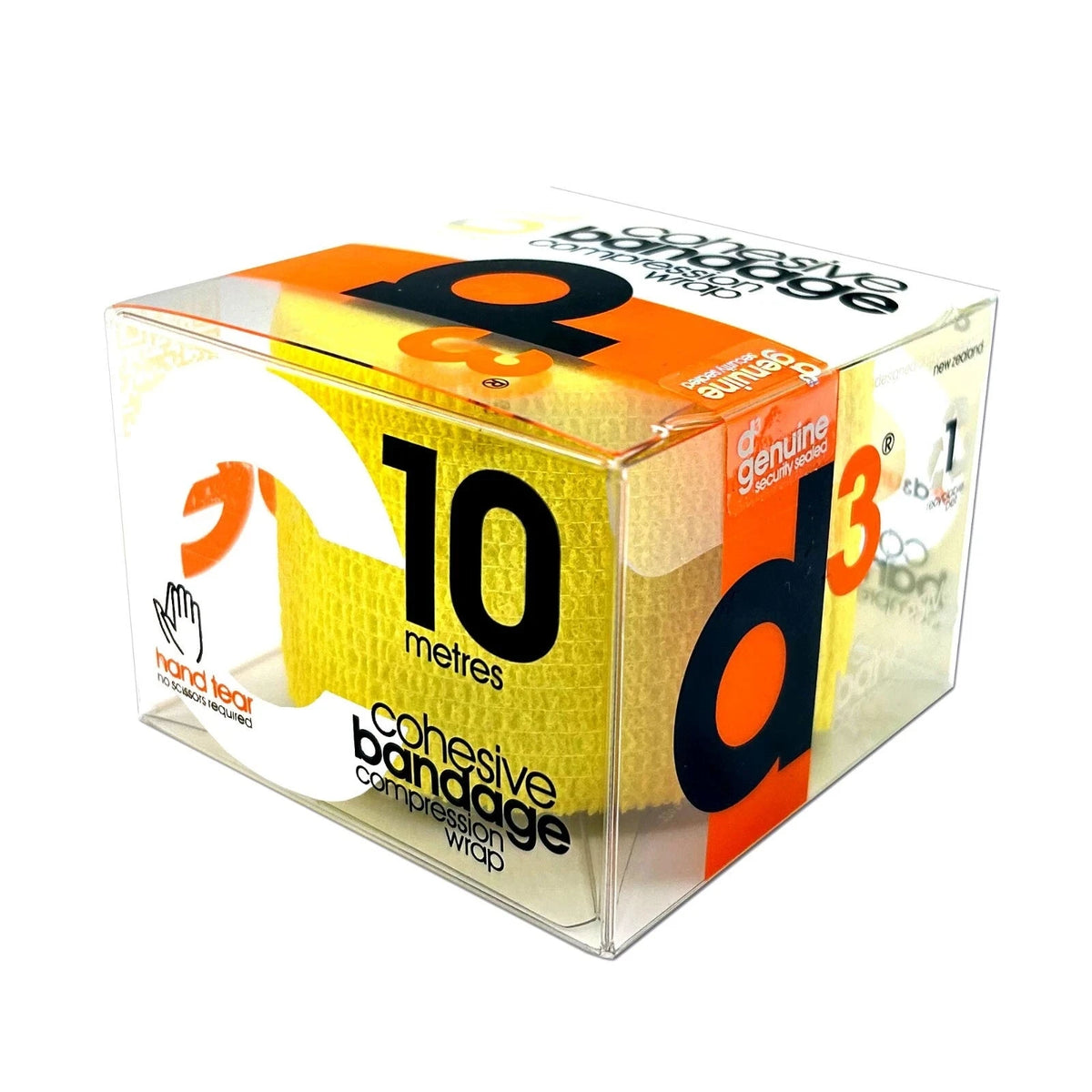 D3 Cohesive Bandage Compression Wrap 10mx50mm - Assorted Colour Choices Yellow 50mm x 10m Medical Tape & Bandages D3