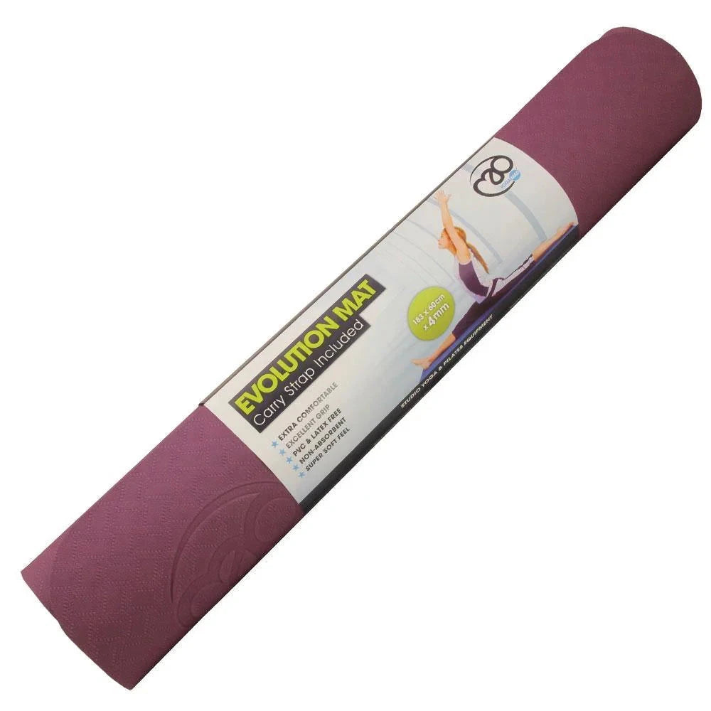 Fitness Mad Evolution Yoga Mat 4mm - Multicolor Aubergine 183cm x 60cm x 4mm Accessories Fitness Mad