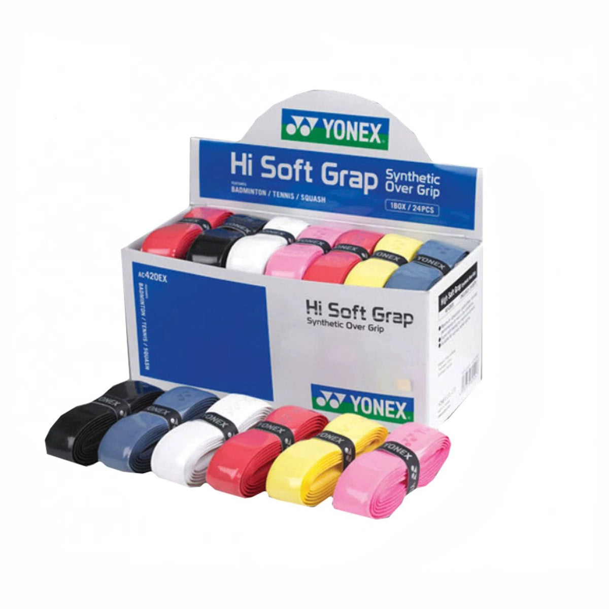 Yonex Hi Soft Grap AC420EX (24 Pieces) Assorted 24 Pieces Clearance Yonex