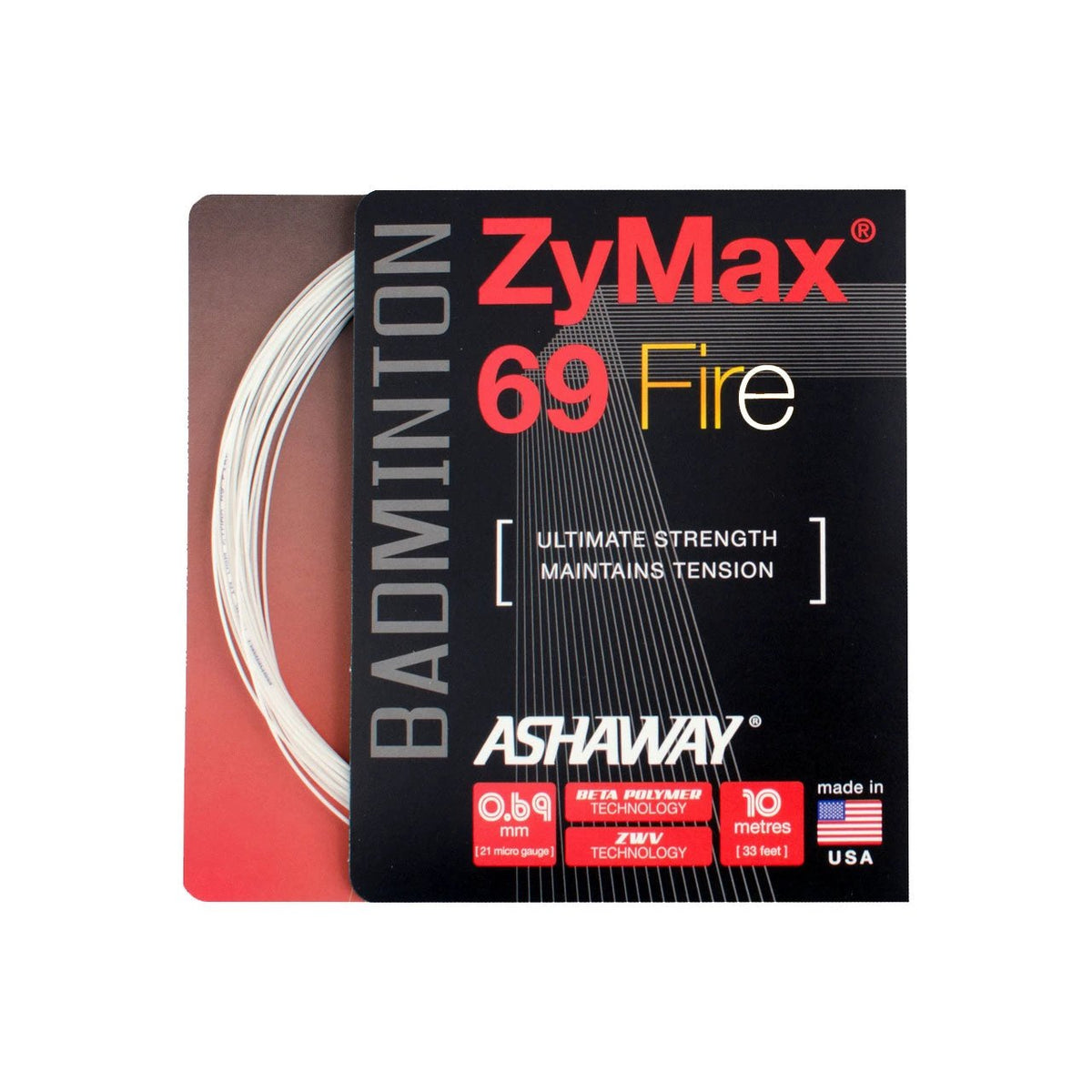 Ashaway ZyMax 69 Fire String (10m Set) Orange Clearance Ashaway