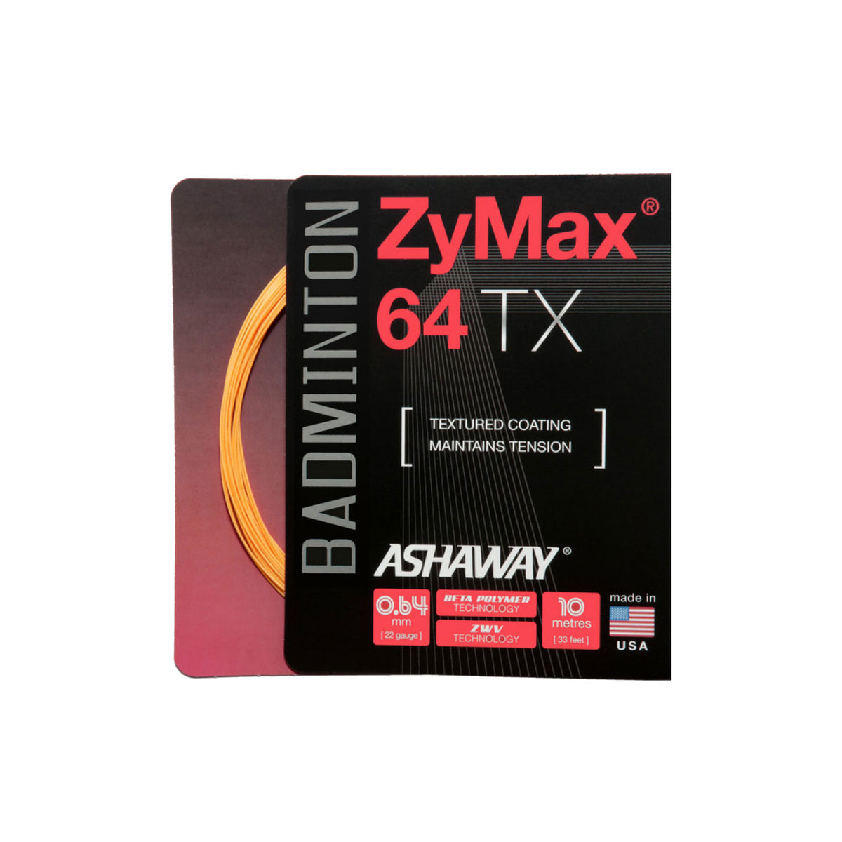 Ashaway Zymax 64TX String (10m set) Orange
