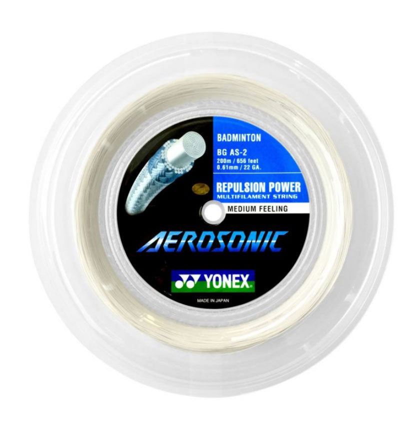 Yonex BG Aerosonic Badminton String (200m Reel) White
