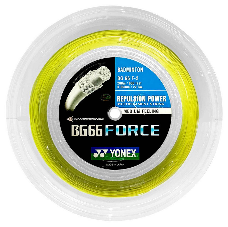 Yonex BG66 Force String (200m Reel) Yellow