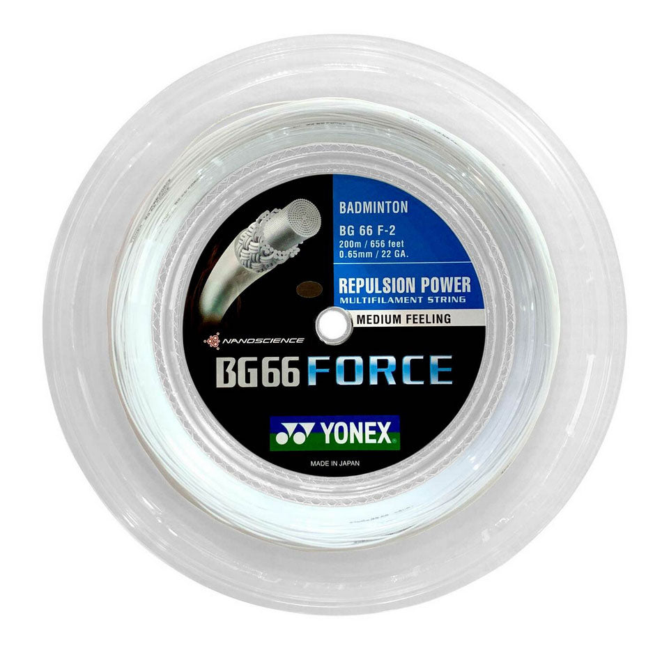 Yonex BG66 Force String (200m Reel) White