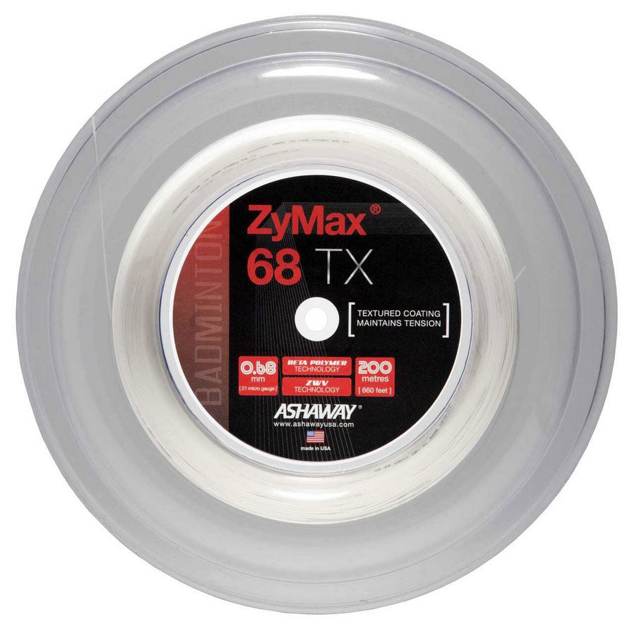 Ashaway Zymax 68TX String (200m Reel) White