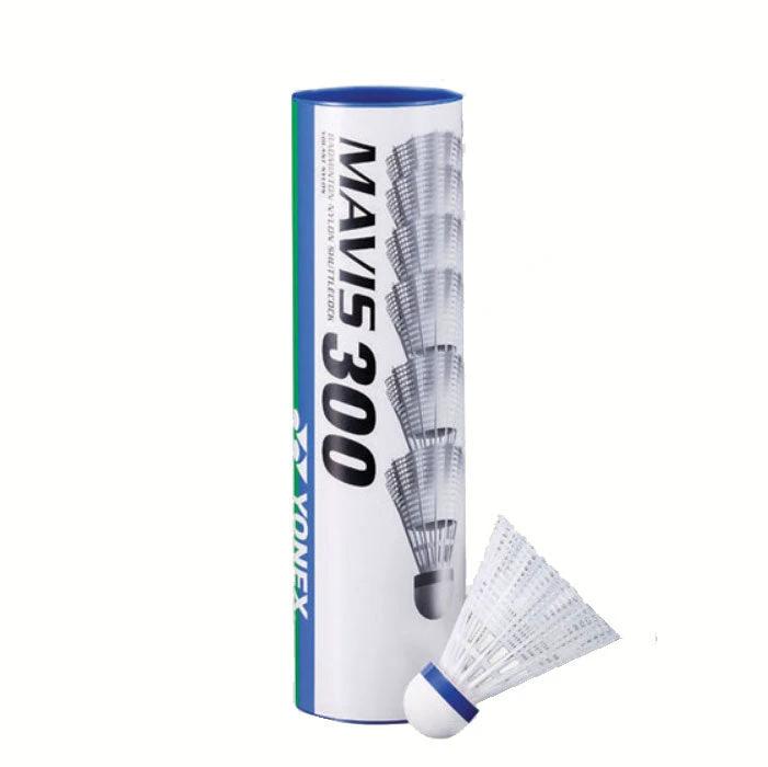 Yonex Mavis 300 Synthetic Shuttles 1/2 Doz White 78 Medium Blue Synthetic Shuttle Yonex