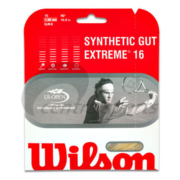 Wilson Synthetic Gut Extreme 16 Tennis Strings - (Natural) - 200m Reel 