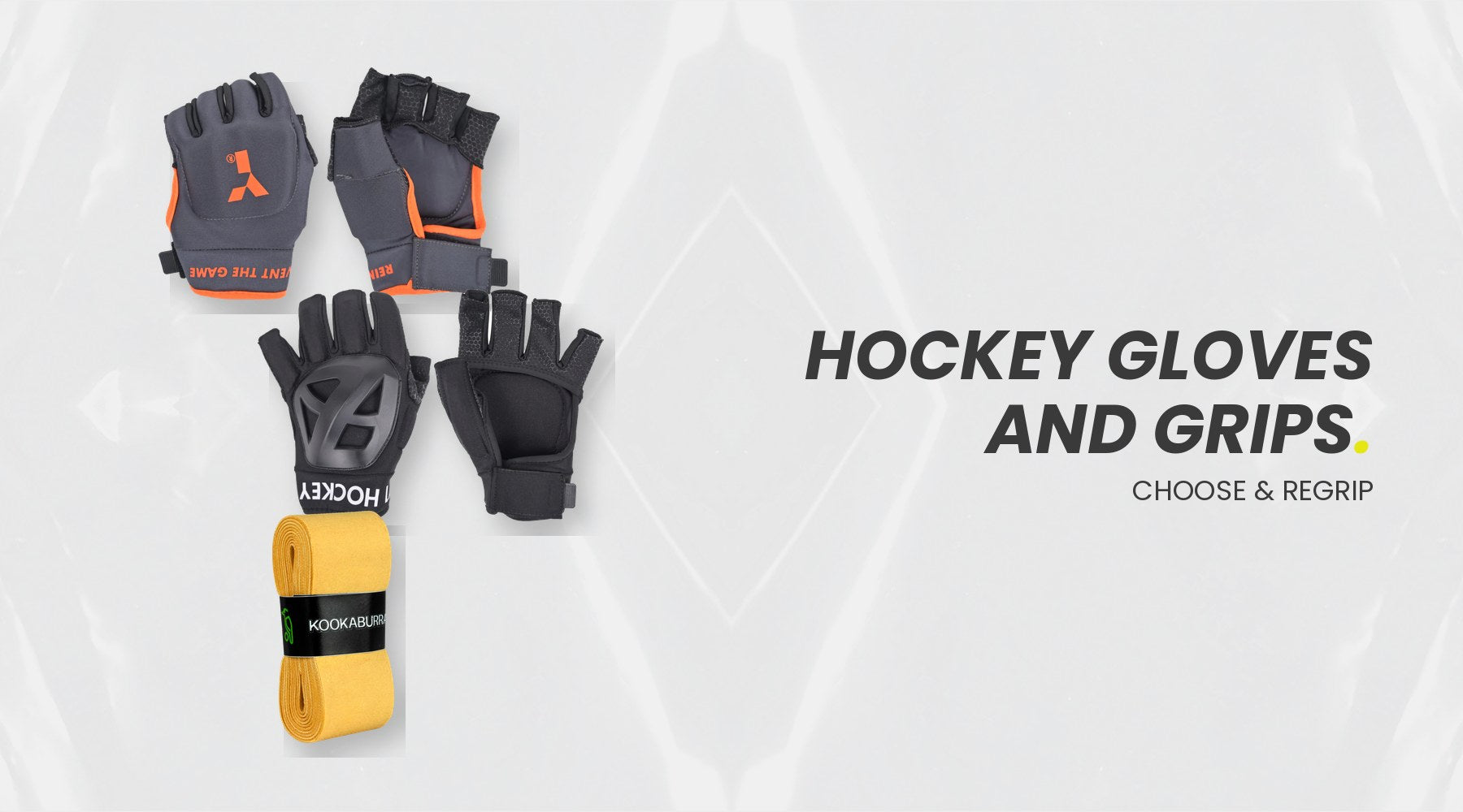 Y1 hockey gloves and Kookaburra chamois hockey grip