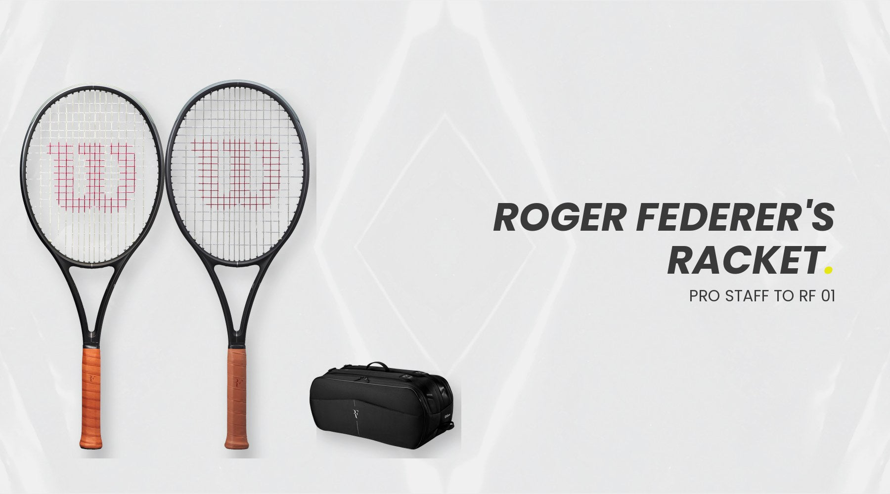 Wilson RF 01 Pro Roger Federer tennis racket in black