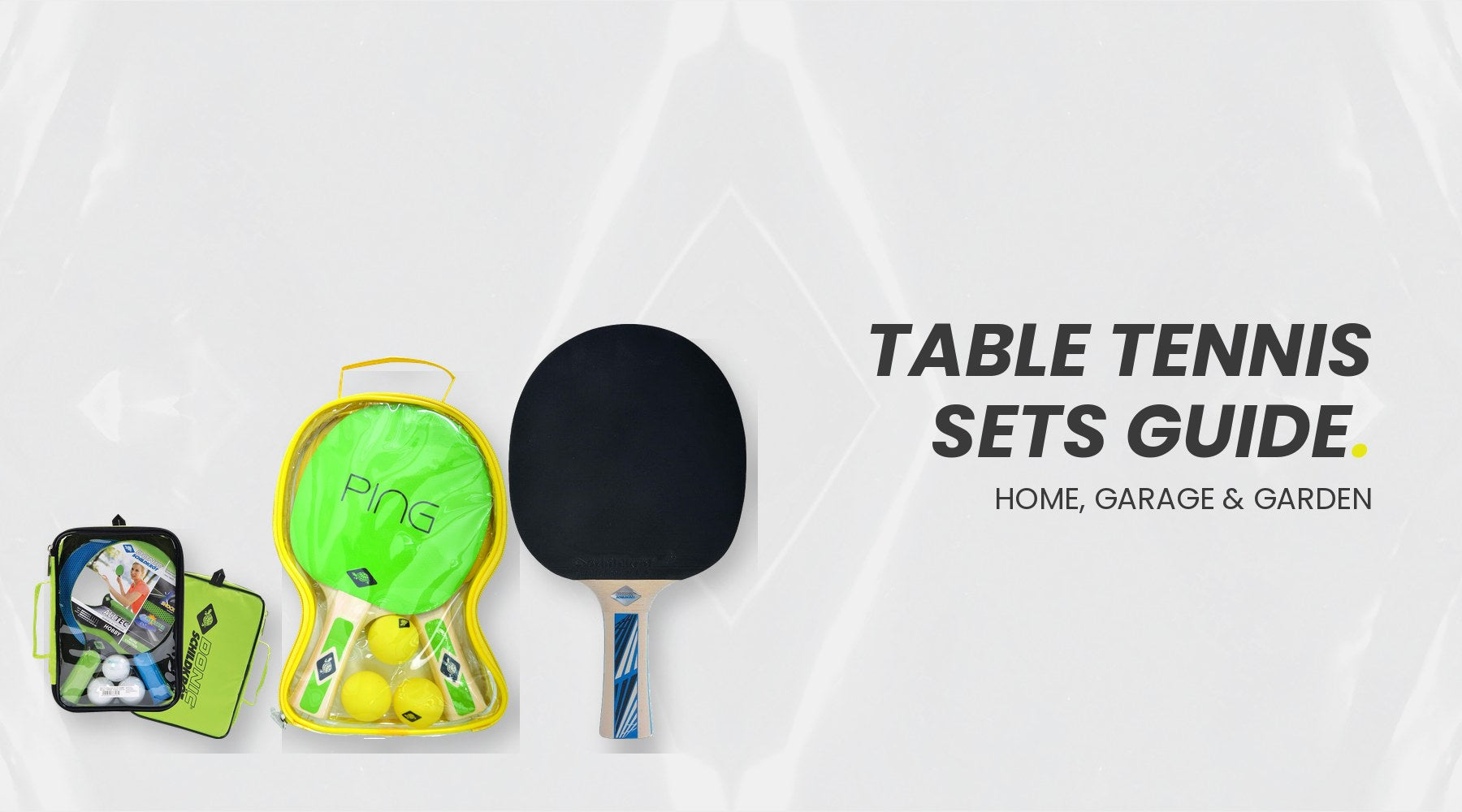 Table tennis sets with bats and balls for home and outdoor play