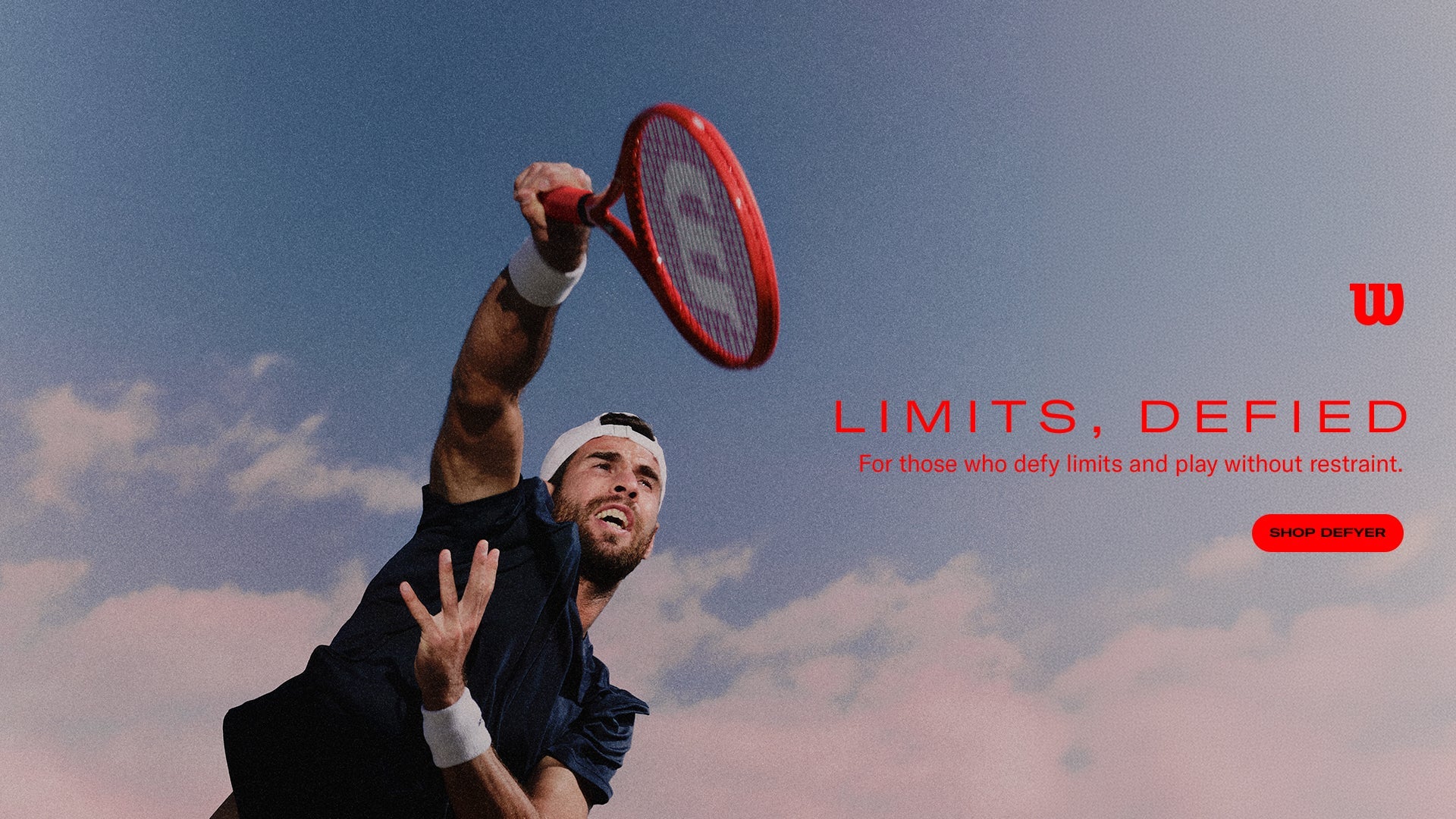 Karen Khachanov with the Wilson Defyer