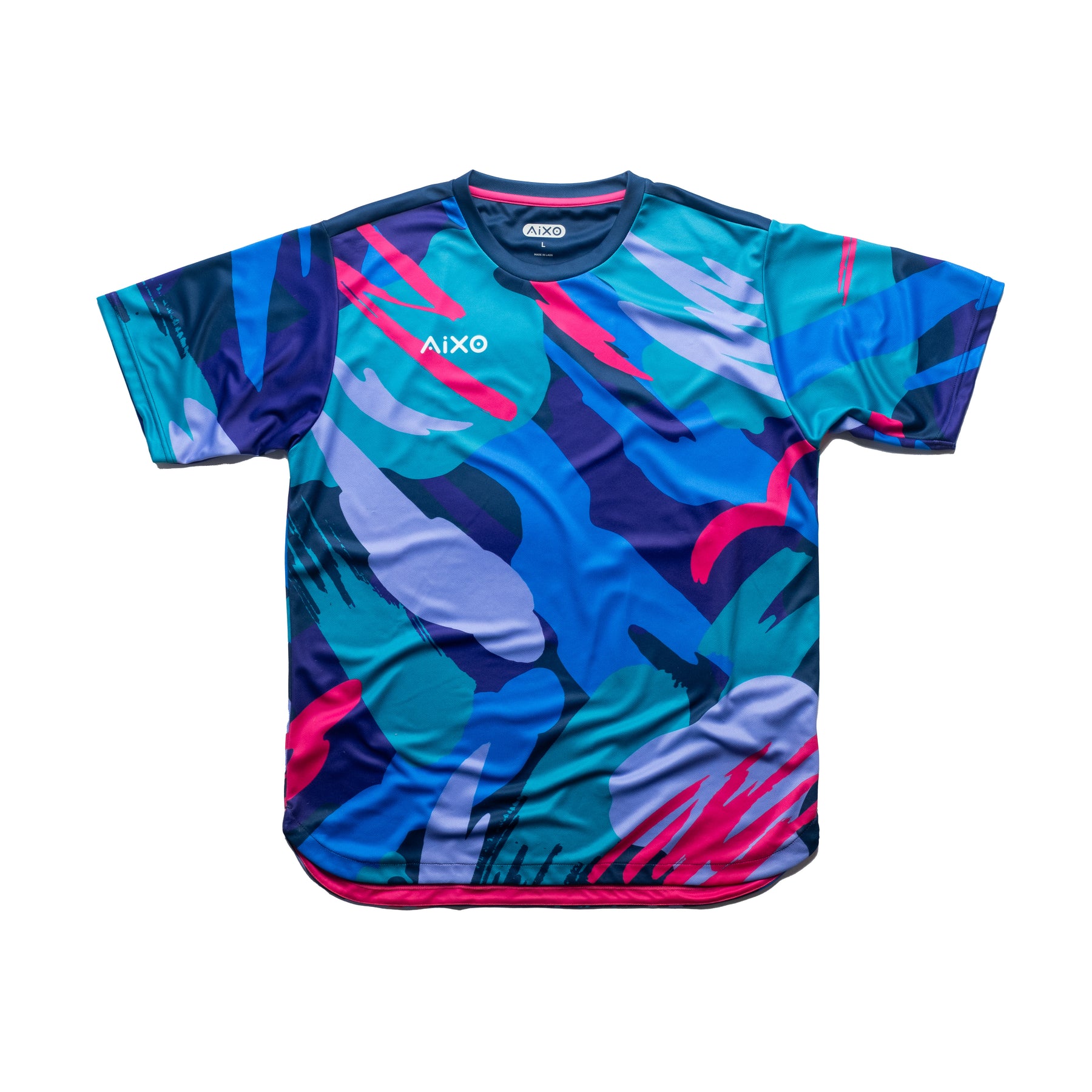 Aixo Abstract T-Shirt Mens (Multicolour Dark)