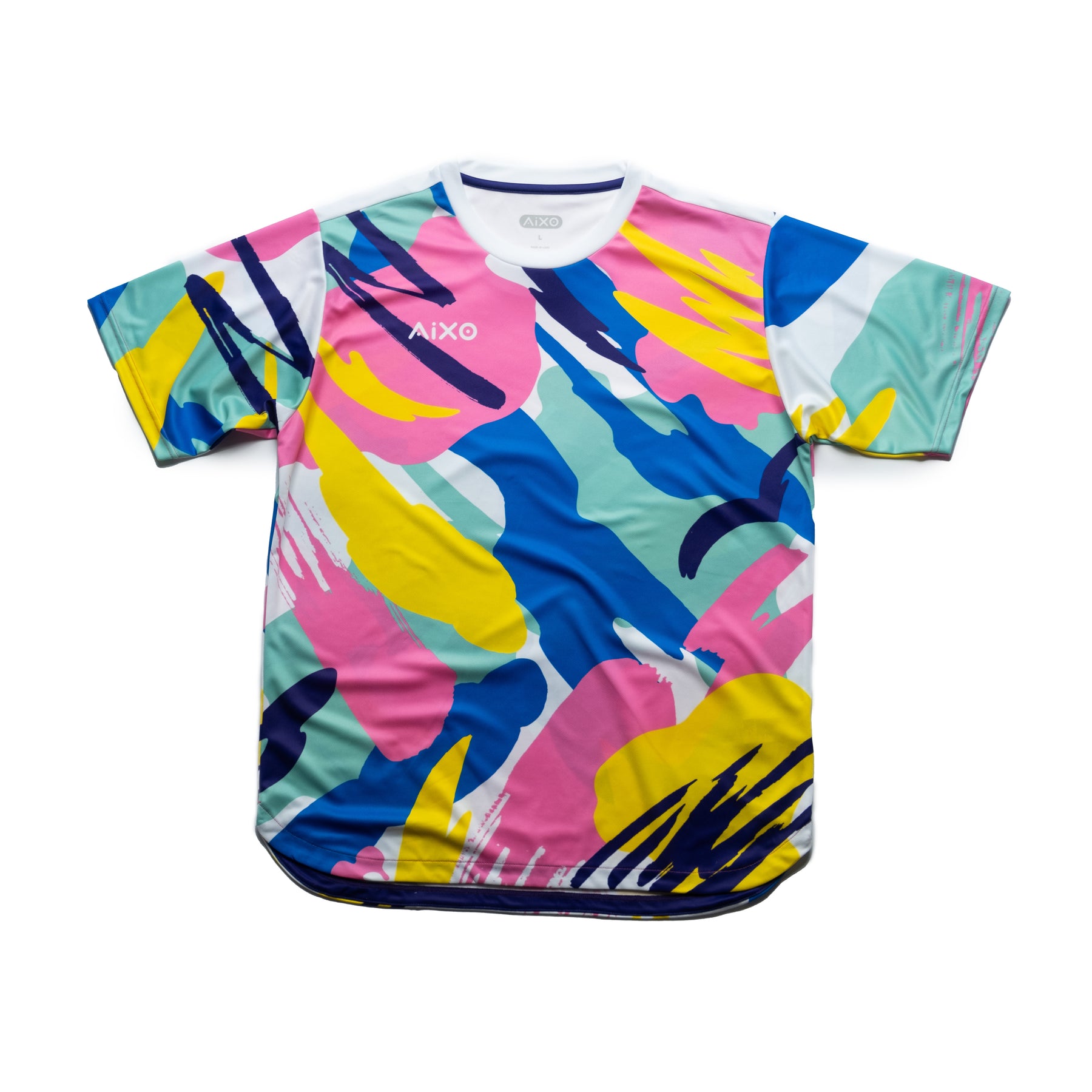 Aixo Abstract T-Shirt Mens (Multicolour Dark)