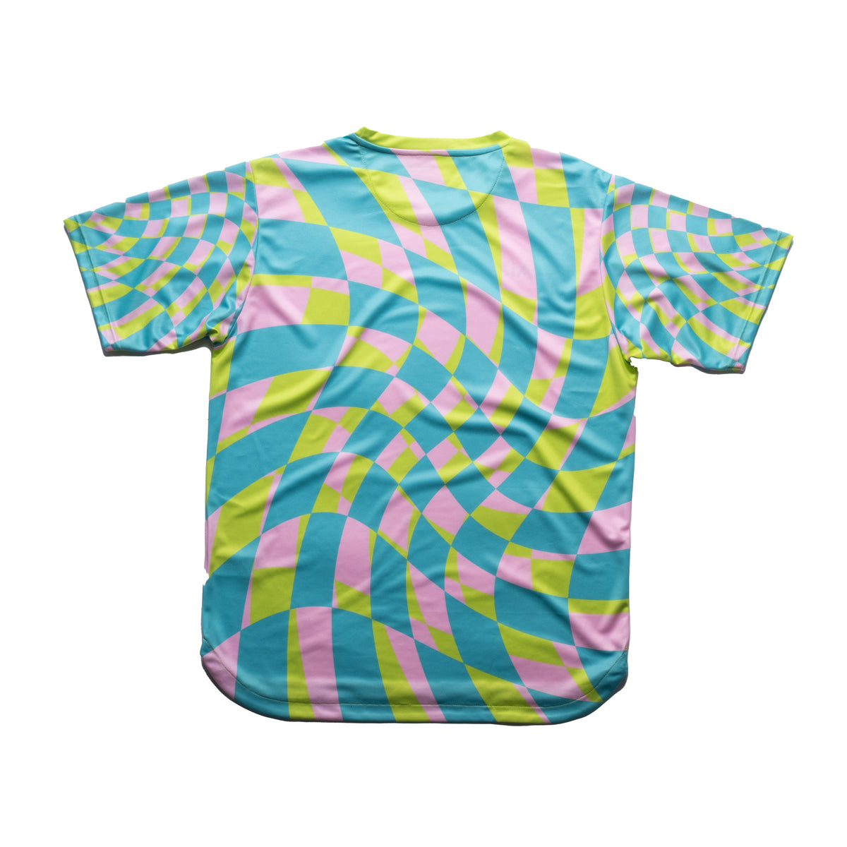 Aixo Checker Mens T Shirt Lime Check