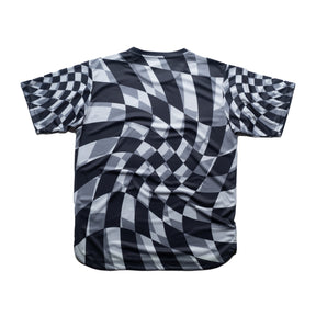 Aixo Checker Mens T Shirt Grey Check