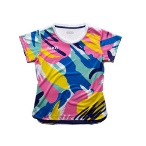 Aixo Abstract T-Shirt Womens (Multicolour Dark)