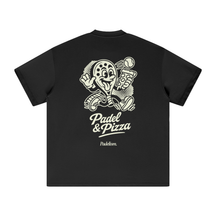 Padel & Pizza - Heavyweight T-Shirt Black Padelism