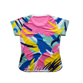 Aixo Abstract T-Shirt Womens (Multicolour Dark)