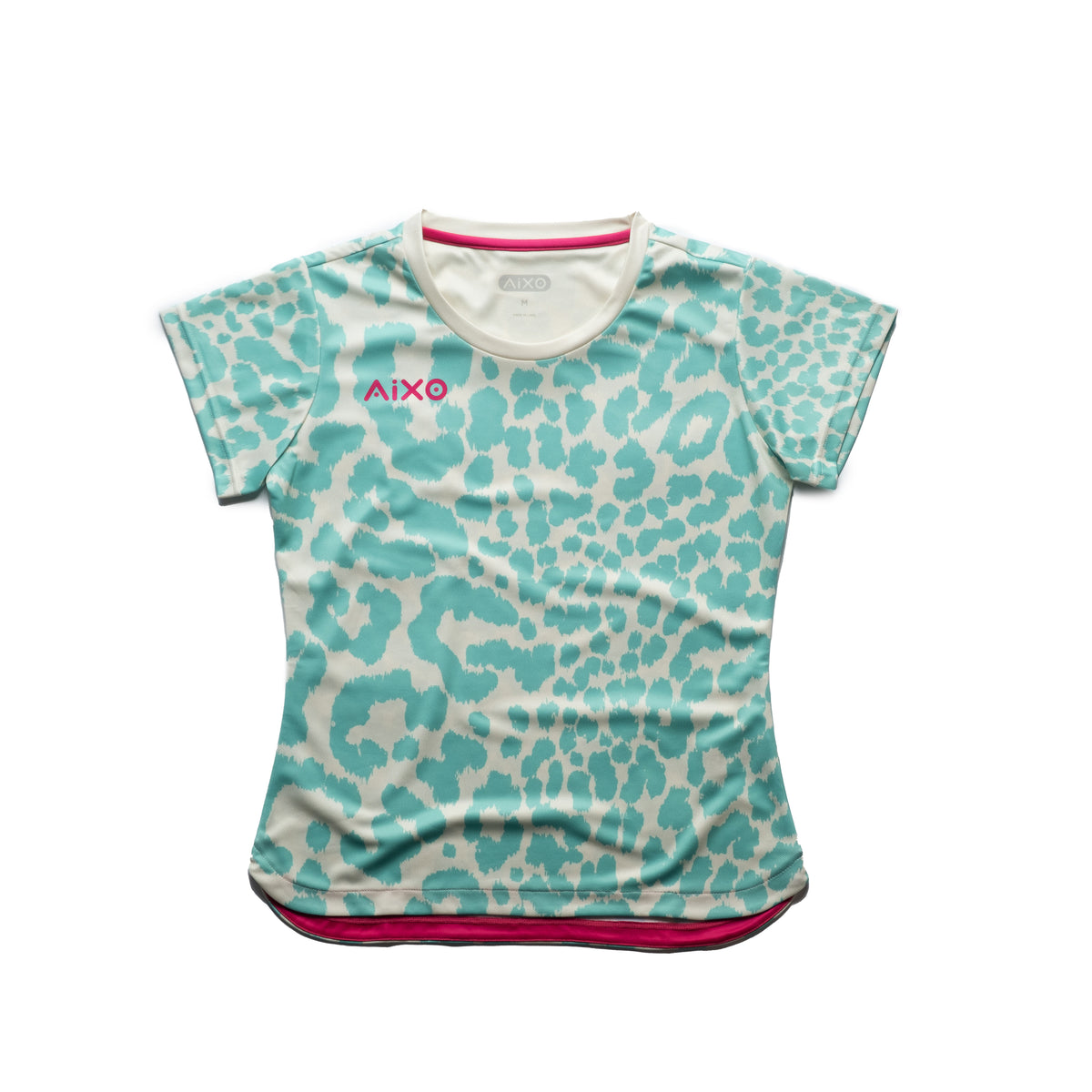 Aixo Leopard Womens T Shirt Ivory