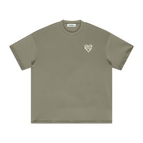 Love - Heavyweight T-Shirt Gray Green Padelism
