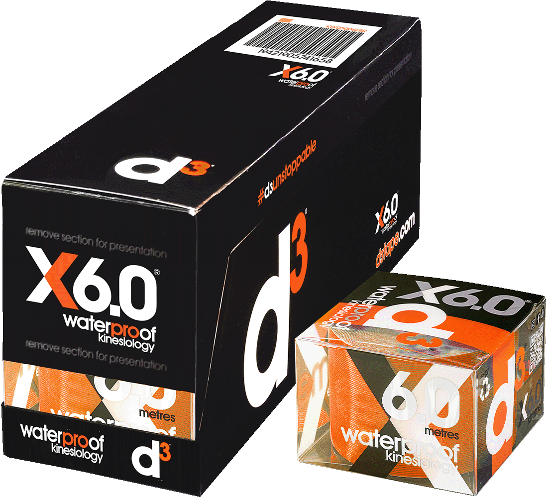 D3 X6.0 Xtreme Kinesiology Tape (Orange)
