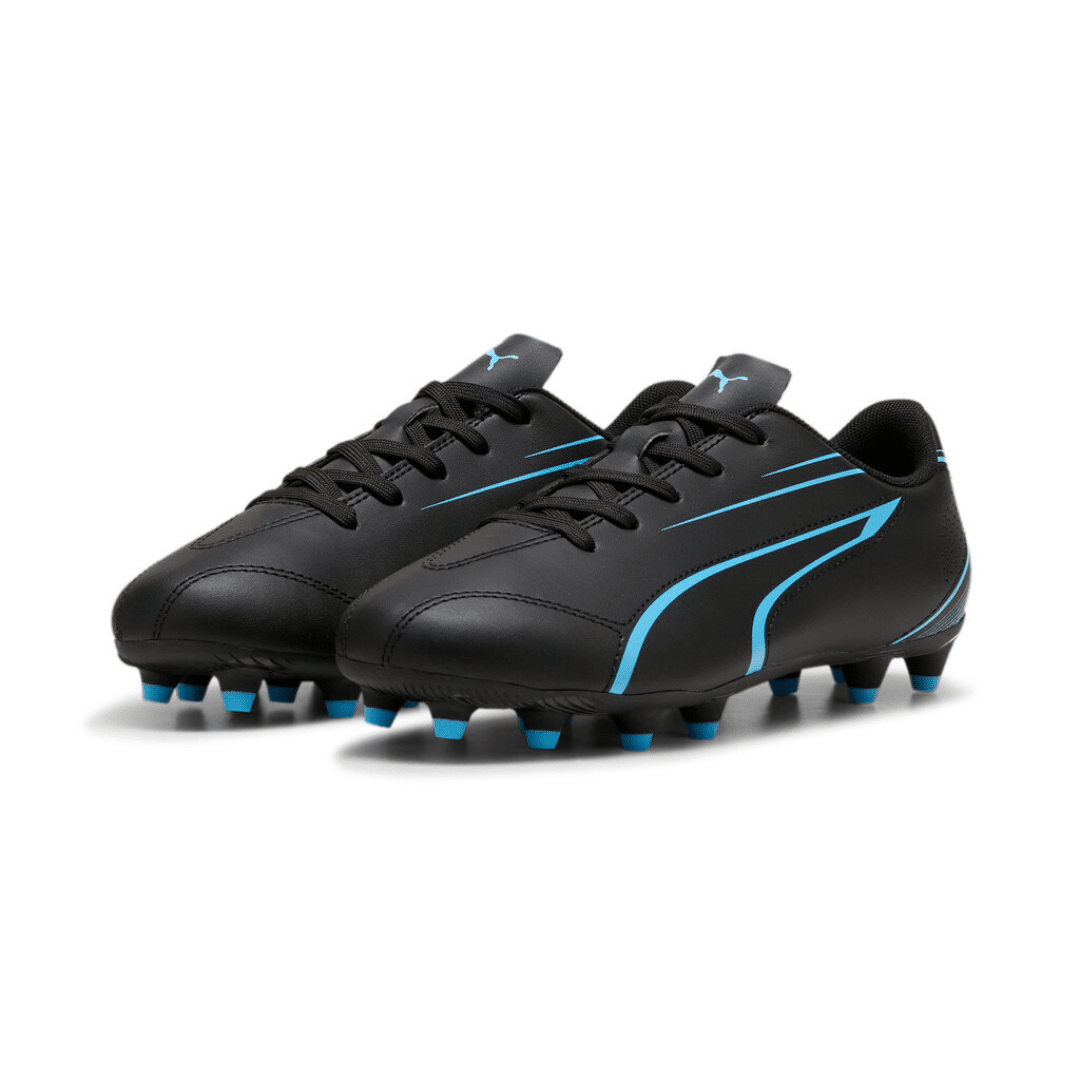 Puma Vitoria FG/AG Football Boots Junior - Puma Black/Luminous Blue shoes Puma