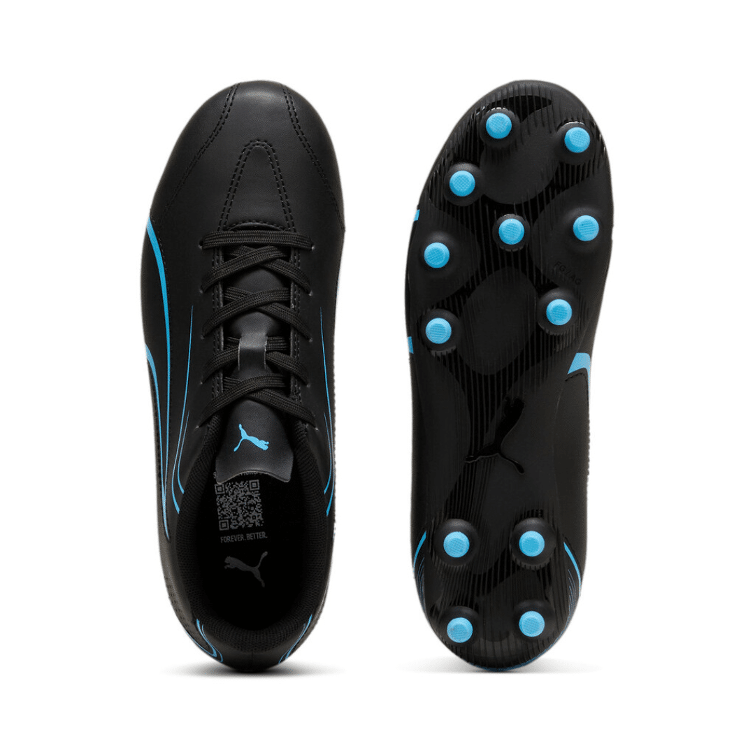 Puma Vitoria FG/AG Football Boots Junior - Puma Black/Luminous Blue shoes Puma