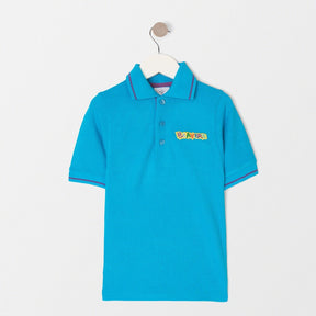 Scouts Beavers tipped polo shirt, turquoise, front view