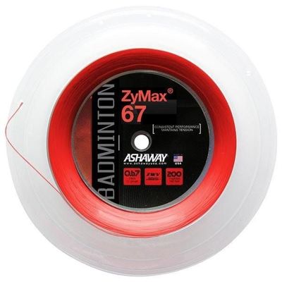 Ashaway Zymax 67 Badminton RED Reels 200M