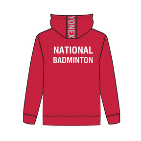 National Badminton Yonex Block Hood Junior - Red Clothing Yonex Teamwear