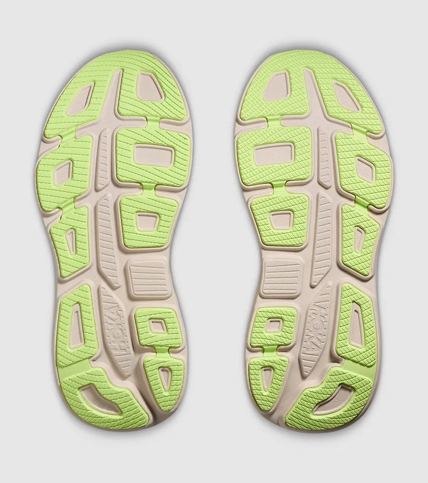 Hoka Bondi 9 Running Shoe Men - Grout/Neon Yuzu Running Shoes Hoka