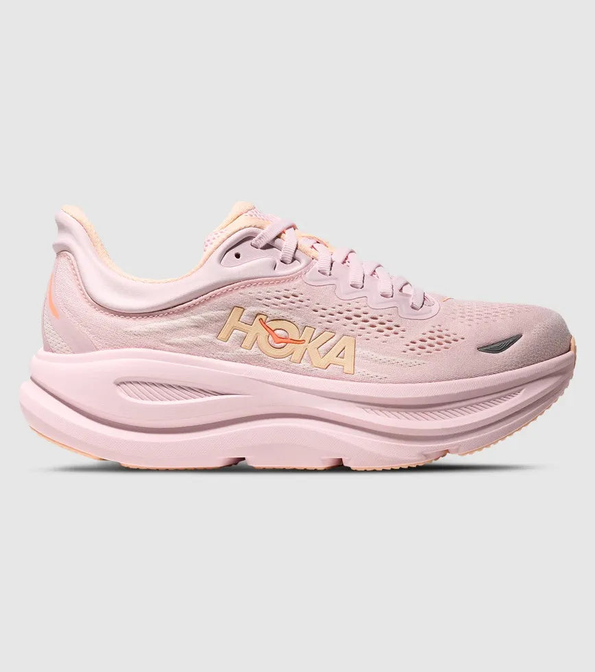 Hoka Bondi 9 Running Shoe Women - Lilac Cream/Tangerine Glow Lilac Cream Tangerine Glow Running Shoes Hoka