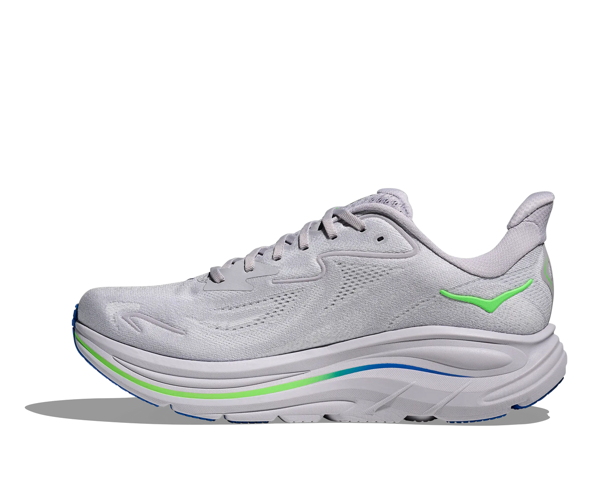 Hoka Clifton 10 Running Shoe Men - Ash Grey/Neon Green Hoka