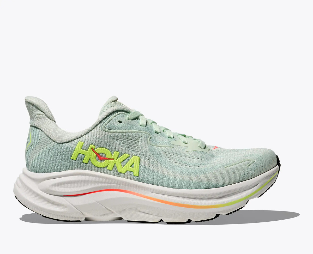 Hoka Clifton 10 Running Shoe Women - Sea Glass/Neon Flame Sea Glass Neon Flame Running Shoes Hoka