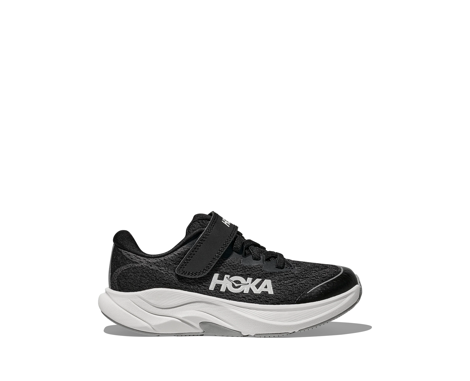 Hoka Rincon 4 Little Kids Shoe - Black/White Black White Running Shoes Hoka