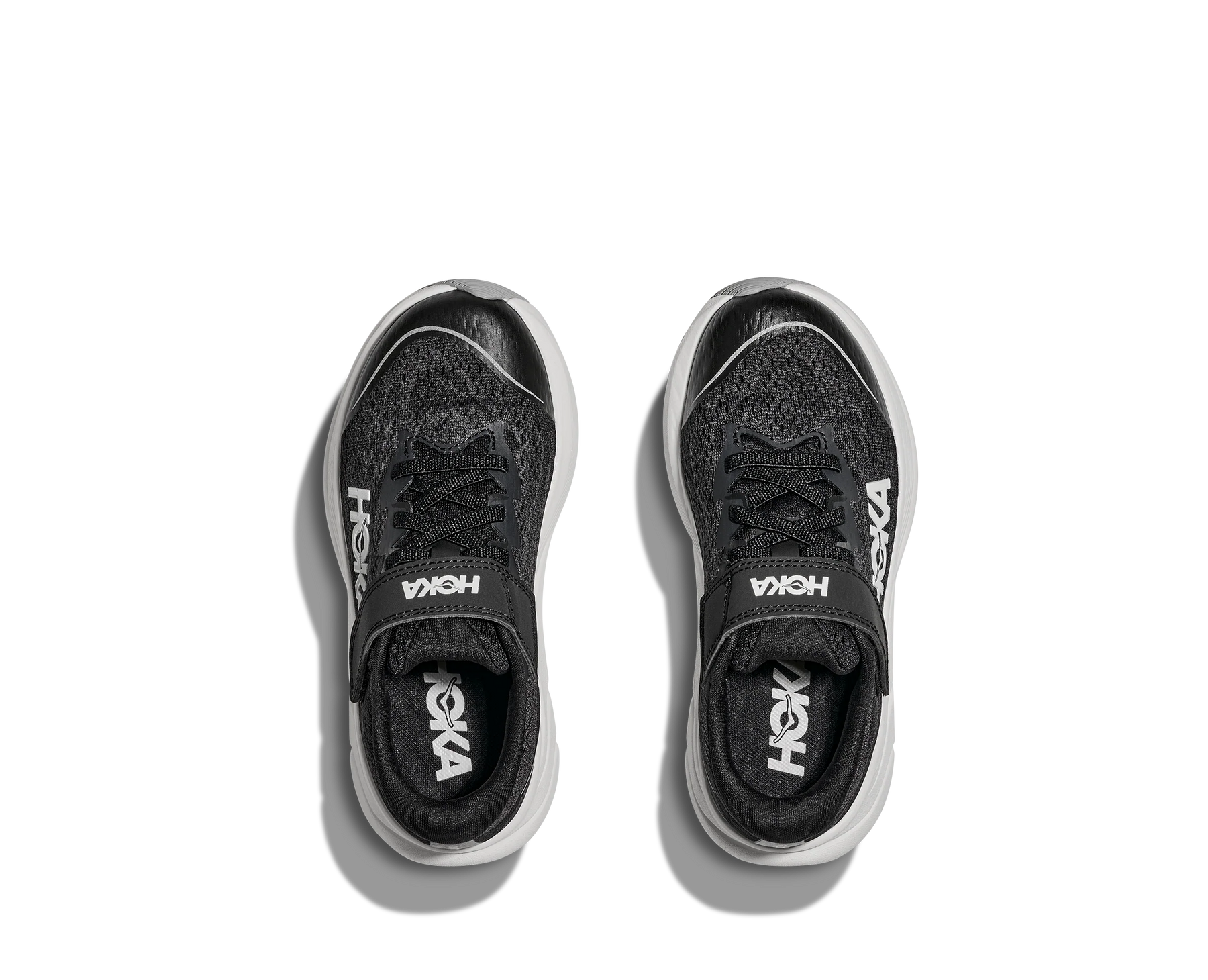 Hoka Rincon 4 Little Kids Shoe - Black/White Running Shoes Hoka