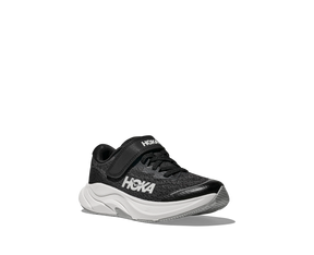 Hoka Rincon 4 Little Kids Shoe - Black/White Running Shoes Hoka