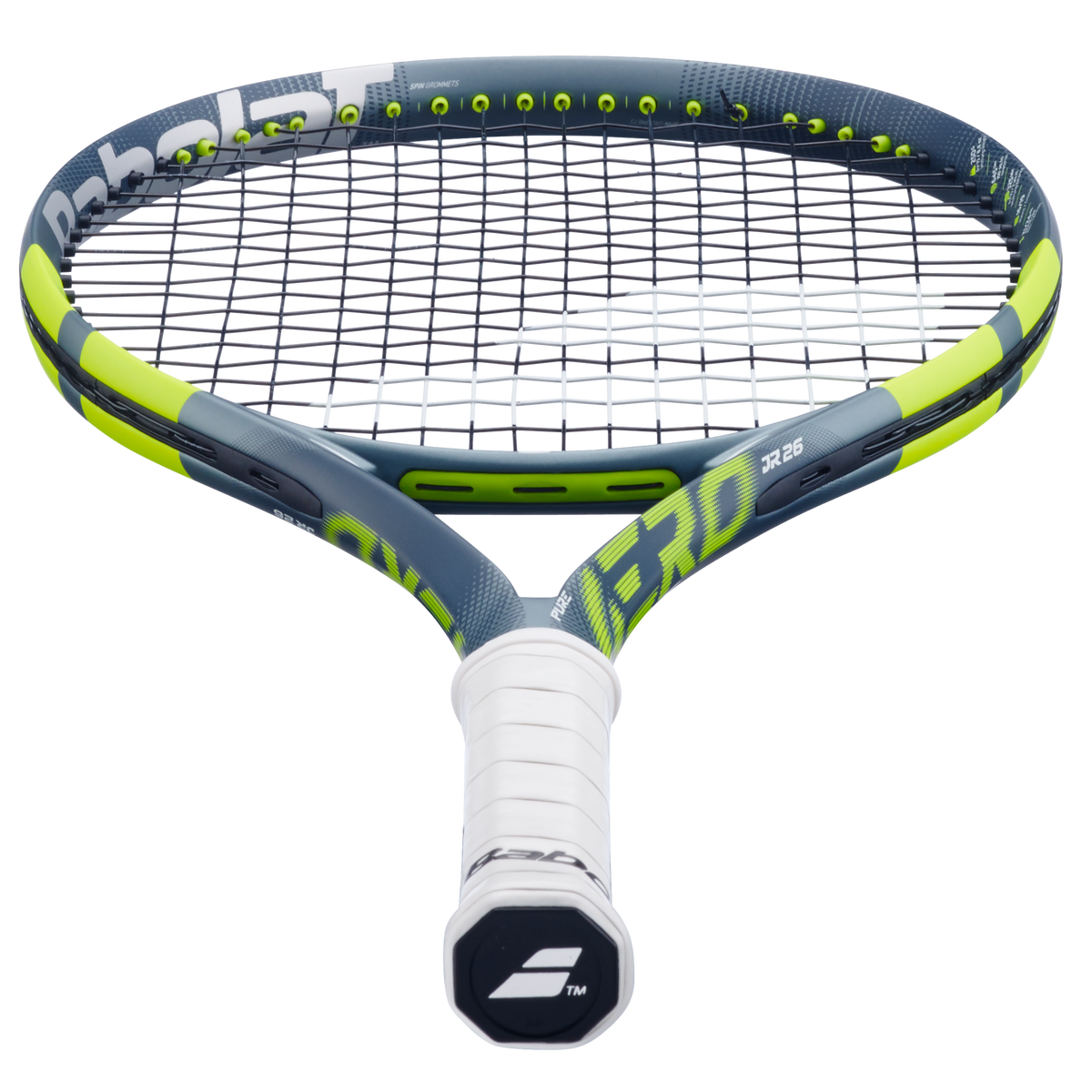 Babolat Pure Aero Junior 26 2026 Tennis Racket - Grey/Yellow Tennis Rackets Babolat