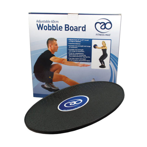 Fitness Mad Adjustable Wobble Board 40cm - Blue