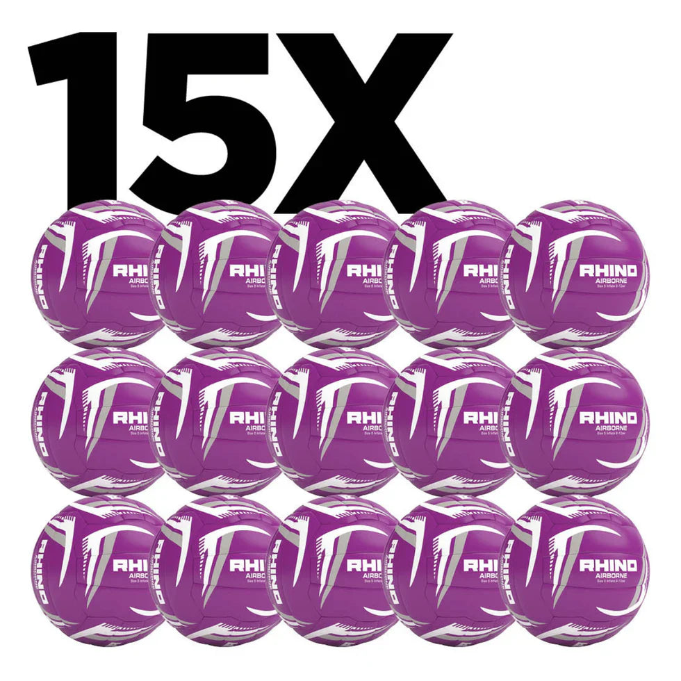 Rhino Airbourne Netball Box of 15 Netball Ball Rhino